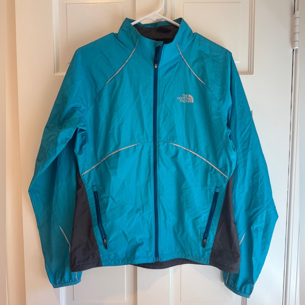 The North Face Teal and Dark Gray Running Jacket